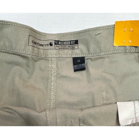 Carhartt Rugged Flex Relaxed Fit Canvas Work Short Mens Size 40 Tan Cargo New - Picture 6 of 9